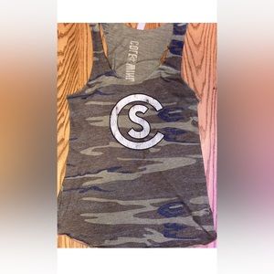 Women's Cole Swindell Camo Army Tank Top L